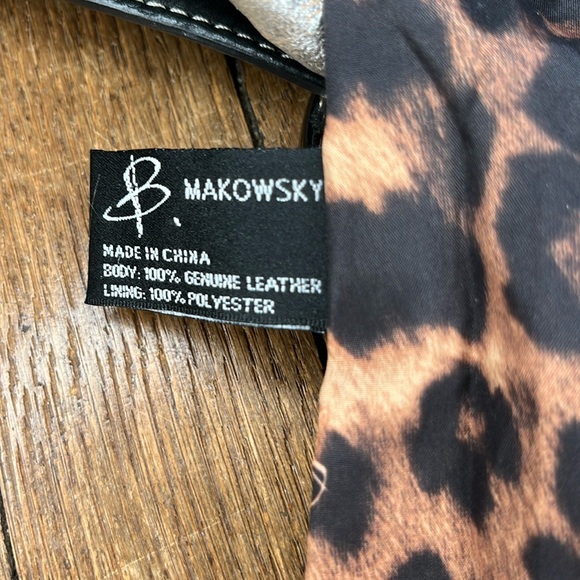 B. MAKOWSY satchel bag color block leather silver - Picture 10 of 15